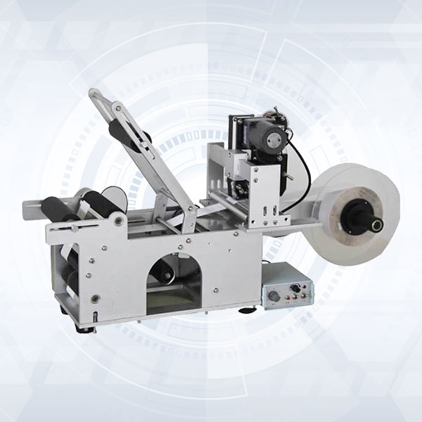 ROUND BOTTLE LABELING WITH CODING MACHINE